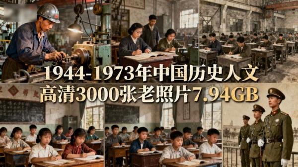 1944-1973年中国历史人文高清3000张老照片7.94GB