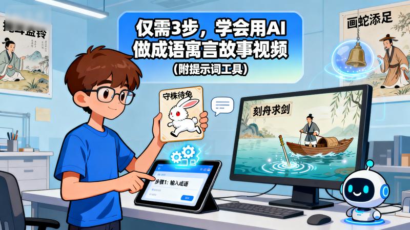 仅需3步，学会用AI做成语寓言故事视频（附提示词工具）