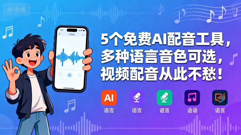 5个免费AI配音工具，多种语言音色可选，视频配音从此不愁！