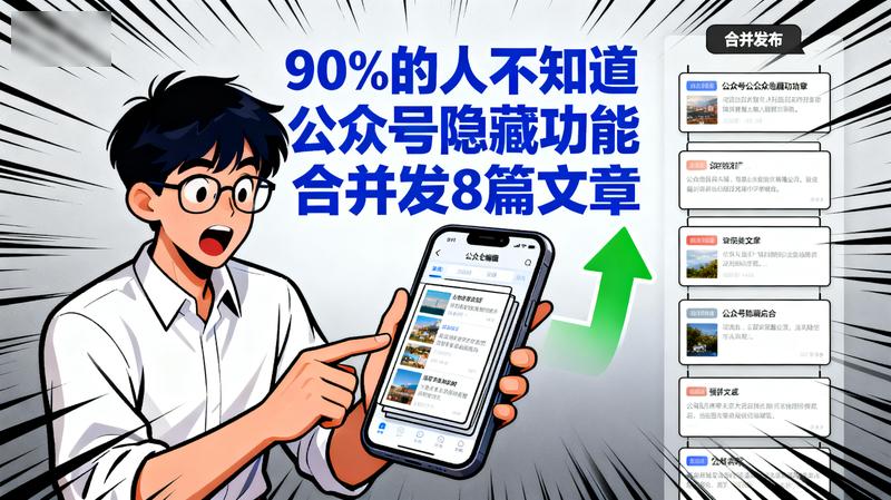 90%的人不知道公众号隐藏功能合并发8篇文章