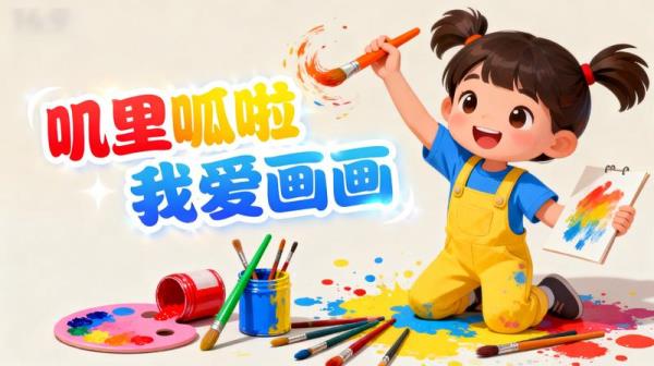 儿童绘画教学《叽里呱啦我爱画画》