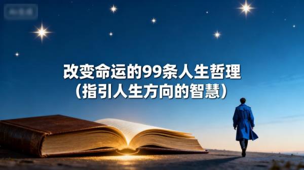 改变命运的99条人生哲理（指引人生方向的智慧）