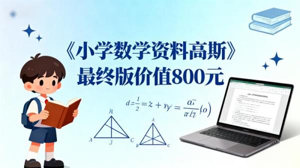 《小学数学资料高斯》最终版价值800元