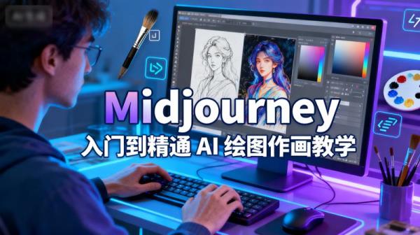 Midjourney 入门到精通 AI 绘图作画教学