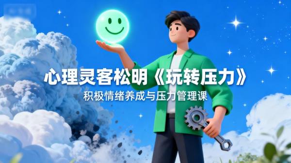 心理灵客松明《玩转压力》，积极情绪养成与压力管理课