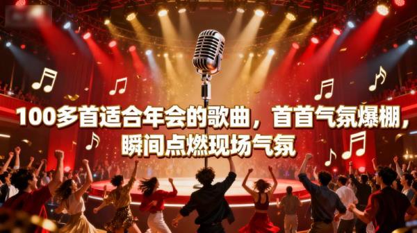 100多首适合年会的歌曲，首首气氛爆棚，瞬间点燃现场气氛