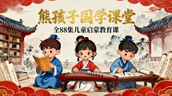 《熊孩子国学课堂》全98集儿童启蒙教育课.