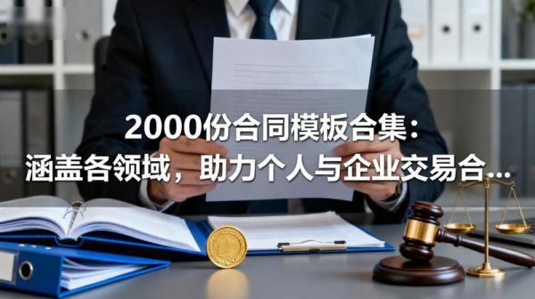 2000份合同模板合集：涵盖各领域，助力个人与企业交易合...