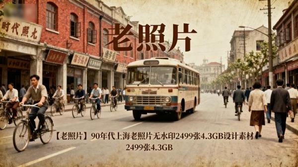 【老照片】90年代上海老照片无水印2499张4.3GB设计素材