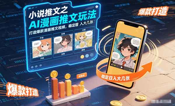 AI漫画推文玩法-原创