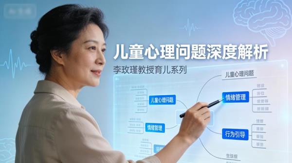 李玫瑾教授育儿视频，儿童心理问题讲解分析