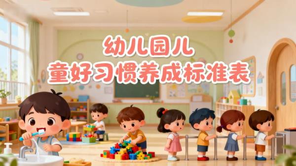 幼儿园儿童好习惯养成标准表[pdf]