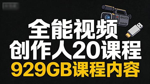 全能视频创作人20课程929GB