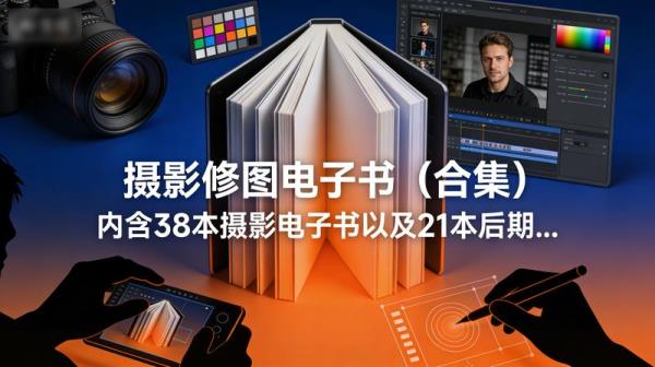 摄影修图电子书（合集）内含38本摄影电子书以及21本后期...