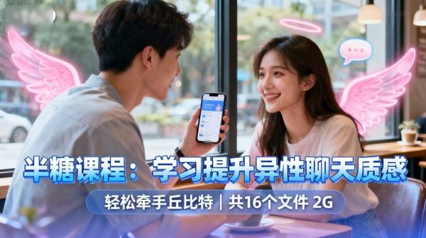 半糖课程学习提升异性聊天质感轻松牵手丘比特共16个文件2G