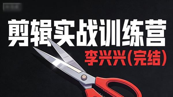 李兴兴：剪辑实战训练营（完结）