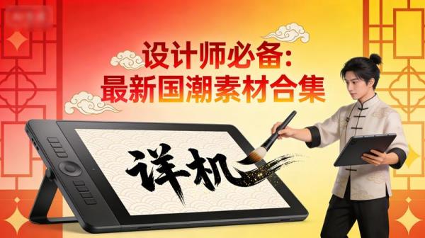 最新国潮素材合集，含样机、字体、笔刷，设计师必备