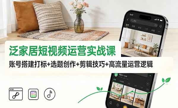家居短视频运营实战-原创