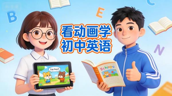 看动画学初中英语