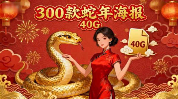 300款蛇年海报文件大小40G