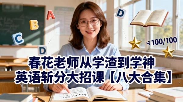 春花老师从学渣到学神英语斩分大招课【八大合集】