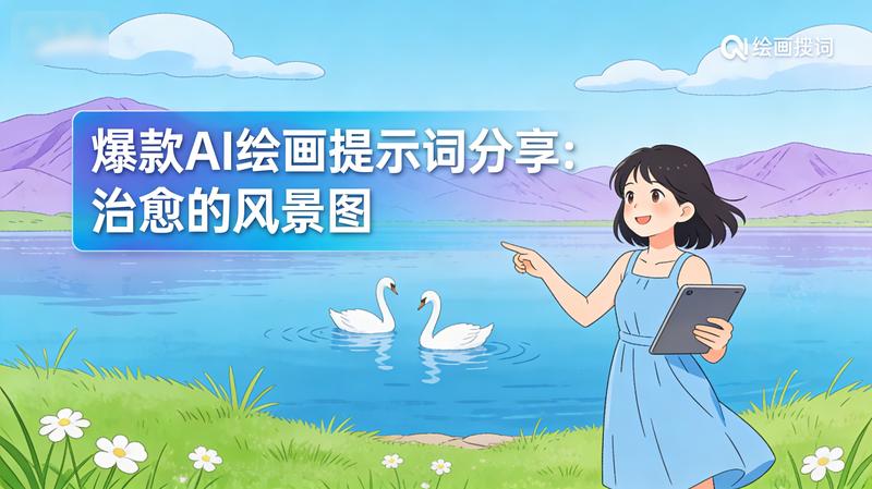 爆款AI绘画提示词分享：治愈的风景图