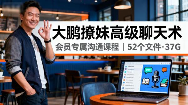 大鹏撩妹高级聊天术会员专属沟通课程共52个文件37G