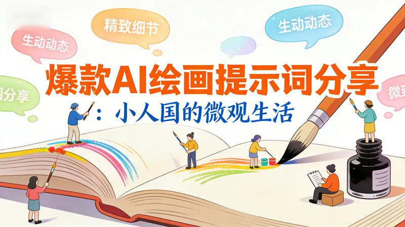 爆款AI绘画提示词分享：小人国的微观生活