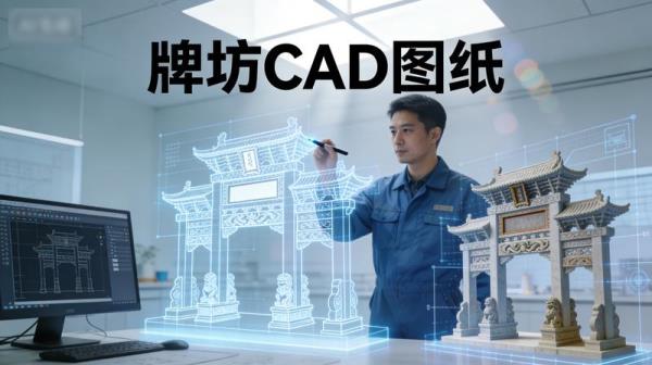 牌坊CAD图纸