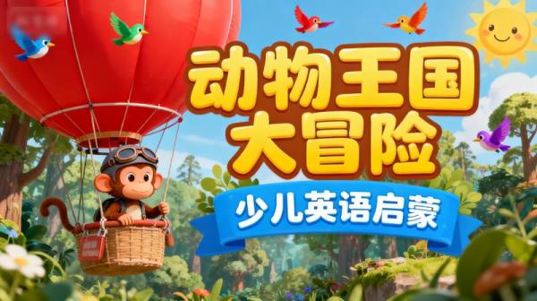 少儿英语启蒙《动物王国大冒险》【动画儿童】