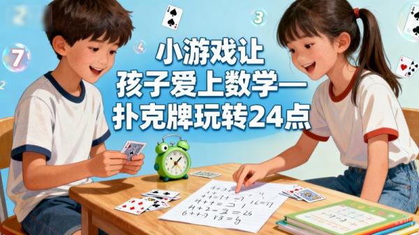 小游戏让孩子爱上数学—扑克牌玩转24点