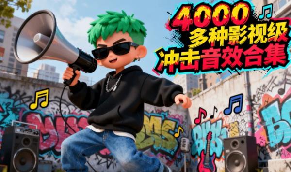 超4000种音效！电影效果级入场冲击无损音效合集，6.46G，超高质量影视剪辑BGM音效素材