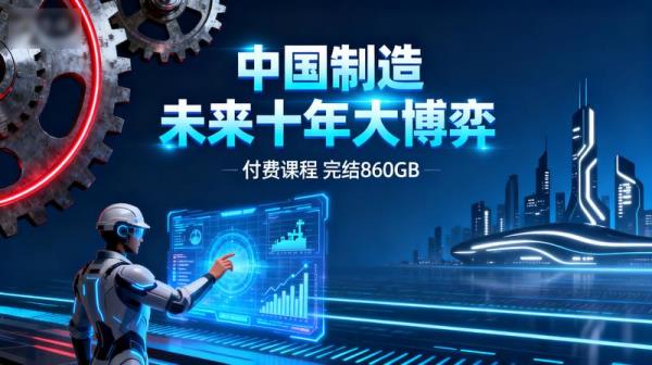 付费课程中国制造一场未来十年的大博弈完结860GB