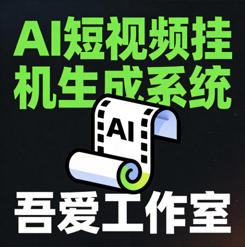 吾爱工作室《AI短视频挂机生成系统》