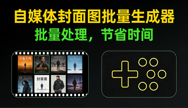 自媒体封面图批量生成器__《吾爱轻创》