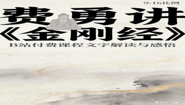 费勇讲《金刚经》：B 站付费课程文字解读与感悟