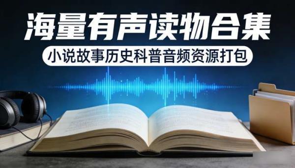 海量有声读物合集 小说故事历史科普音频资源打包