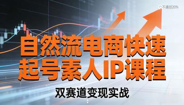 自然流电商快速起号素人IP课程 双赛道变现实战