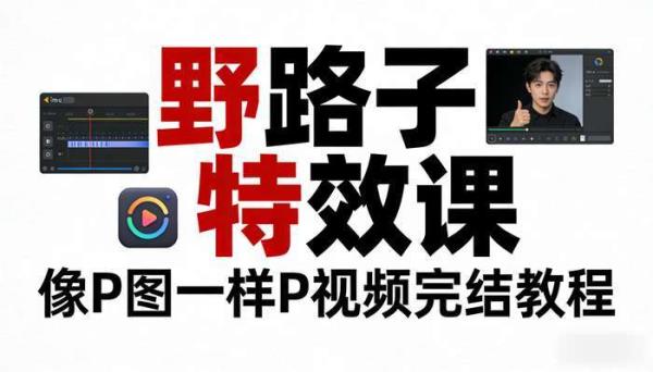 野路子特效课 像P图一样P视频完结教程 视频特效