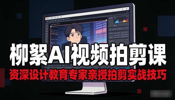 柳絮AI视频拍剪课 资深设计教育专家亲授拍剪实战技巧
