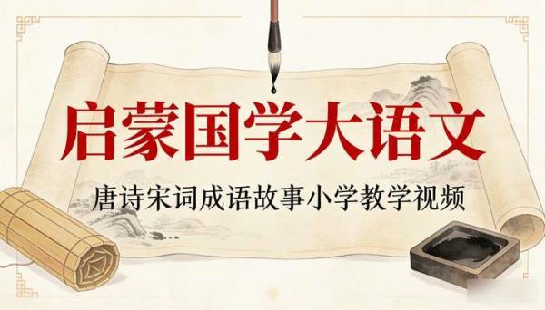 启蒙国学大语文动画片 唐诗宋词成语故事小学教学视频