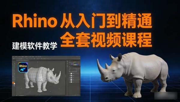 Rhino从入门到精通全套视频课程 建模软件教学
