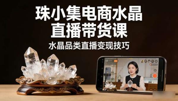 珠小集电商水晶直播带货课 水晶品类直播变现技巧