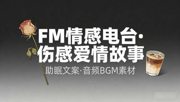 FM情感电台伤感爱情故事 助眠文案音频背景音乐BGM素材