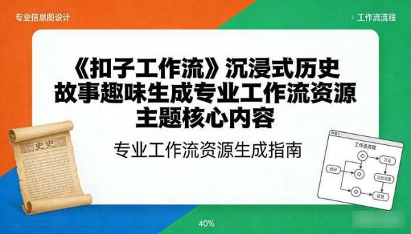 《扣子工作流》沉浸式历史故事趣味生成专业工作流资源