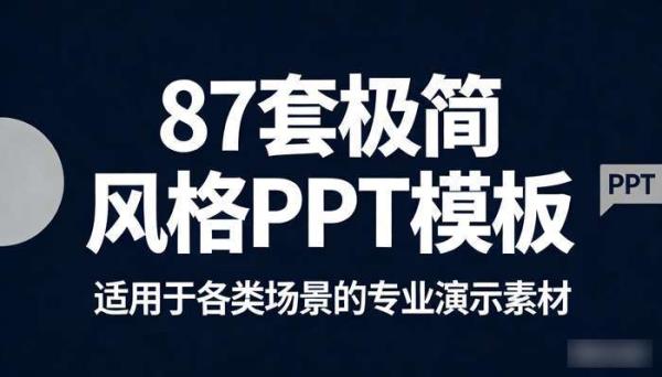 87套极简风格PPT模板 适用于各类场景的专业演示素材