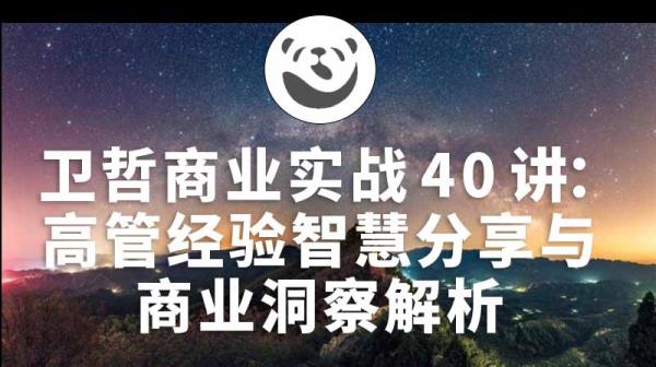 卫哲商业实战40讲：高管经验智慧分享与商业洞察解析