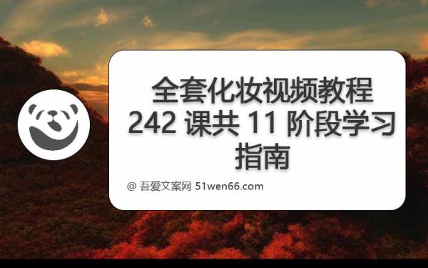 全套化妆视频教程242课共11阶段学习指南