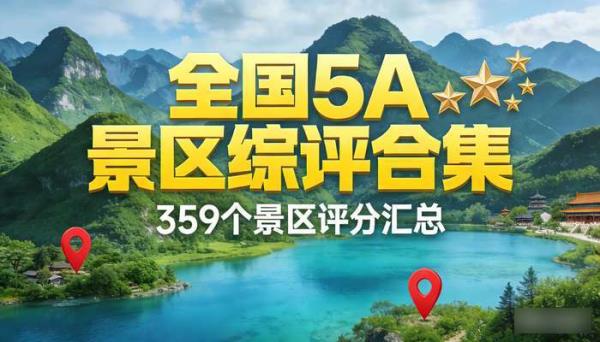 全国5A景区综评合集 359个景区评分汇总