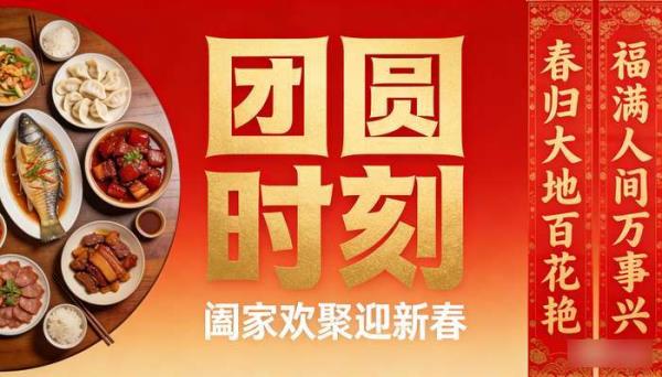 新年春节团圆饭春联烟花鞭炮 年货高清视频素材